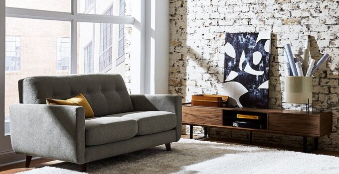 Rivet Sloane Mid-Century Tufted Modern Sofa