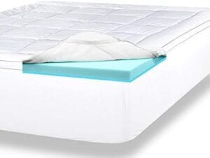 ViscoSoft 4 Inch Pillow Top Memory Foam Mattress Topper Queen | Serene Lux Dual Layer Mattress Pad