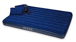 Intex 68765e Classic Downy Airbed Set With 2 Pillows And Double-Quick Hand Pump, Queen