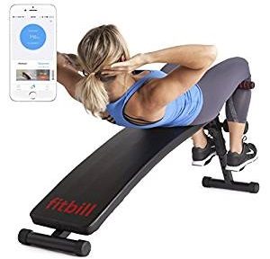 FitBill Sit Up Decline Bench with Free Workout App
