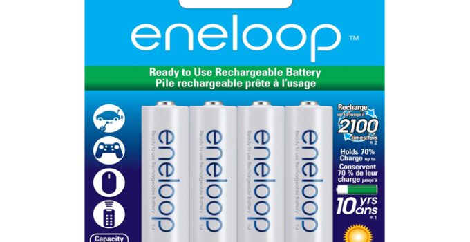 Panasonic BK-3MCCA8BA Eneloop AA 2100 Cycle Ni-MH Batteries 2024