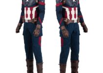 Superhero Captain Soldier Costume Deluxe Halloween Cosplay 2024