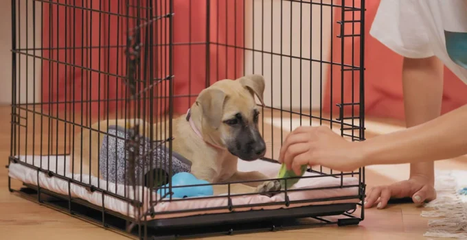 How Long Does It Take for a Puppy to Get Used to a Cage?