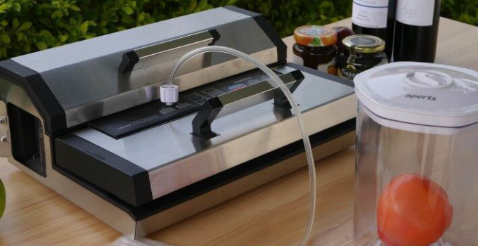 Vacuum Sealer in use