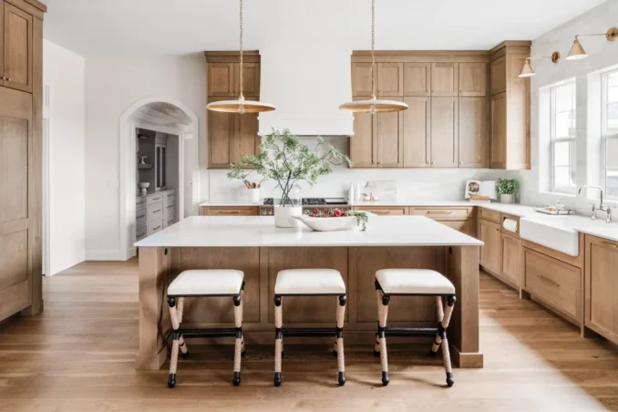 Natural wood in kitchen