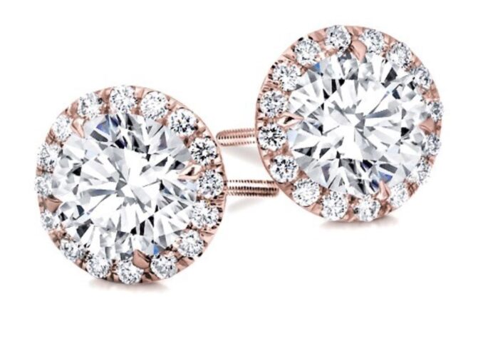 round diamond errings