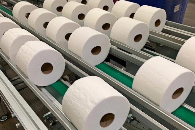 manufacturing processes of conventional toilet paper
